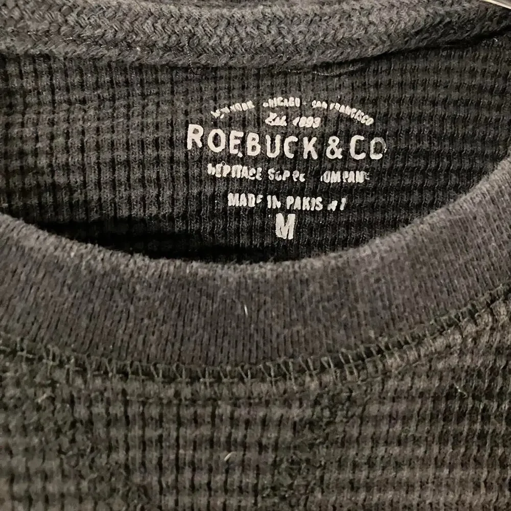 Roebuck & Co Waffle Knit Youth Crewneck Thermal‎ Waffle Knit Shirt